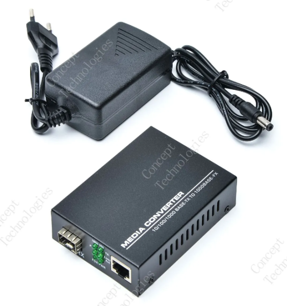 1000-SFP медиаконвертер 10/100/1000Base-TX/1000Base-FX, со слотом под SFP модуль