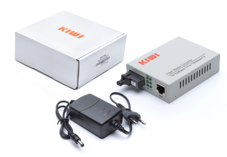 KIWI KW-120Bz медиаконвертер WDM, 10/100Base-TX/100Base-FX, TX 1550 нм /RX 1310 нм, SC, 20 км